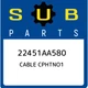 22451AA580 Subaru Cable cphtno1 22451AA580, New Genuine OEM Part