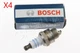 BOSCH Spark Plug x4 Petrol For SOLO STIHL 0242240506
