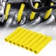 SHINEHOME 2500&deg; Spark Plug Heat Shield Sleeve for 8PCS Wire Yellow 