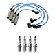 NGK 7mm Wire Set 4 Ruthenium Spark Plug Kit For Beetle Golf Jetta 2.0L L4 SOHC NGK 7mm Wire Set 4 Ruthenium Spark Plug Kit For Beetle Golf Jetta 2.0L L4 SOHC