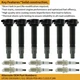 6pc Ignition Coil Spark Plug For C1522 UF502 06-10 Chrysler Dodge 4.0L 2.7L 3.5L