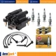 Ignition Coil & Wires & 4 NGK Platinum Spark Plug for 09-10 Subaru Forester 2.5L