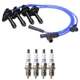 NGK Wire Set & Denso 4 Double Platinum Spark Plugs Kit for Legacy 2.5L H4 97-99 NGK Wire Set & Denso 4 Double Platinum Spark Plugs Kit for Legacy 2.5L H4 97-99