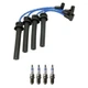 NGK Wire Set & Bosch 4 Platinum Spark Plugs Kit for Mini R50 R52 Cooper 1.6 L4