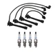 Denso Wire Set 7mm & 4 Platinum TT Spark Plug 0.04 Kit For Kia Spectra 2.0L L4