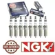NGK Iridium IX Fine Wire Set of 8 Spark Plugs 0.044 For Acura Honda Lexus Toyota