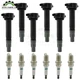 6X Ignition Coil +6X Spark Plug OEM for Chrysler 300 Sebring Dodge Charger UF502