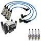 Hitachi Ignition Coil NGK 4 G-Power Spark Plugs & Wire Set Kit for Golf Jetta L4 Hitachi Ignition Coil NGK 4 G-Power Spark Plugs & Wire Set Kit for Golf Jetta L4
