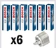 6x Bosch Spark Plugs for MERCEDES A124 3.2 3.6 93->98 E 320 E 36 Nickel