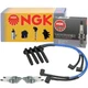 NGK Spark Plug Wire Set & 4 V-Power Spark Plugs Kit For Saab Subaru 2.5l H4