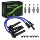 Ignition Spark Plug Wires & Iridium Plugs Set for Subaru H4 2.5L Engines