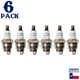 6 Pack Bosch 7547 WSR6F Copper with Nickel Spark Plugs