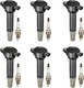 6 Pack Ignition Coils & Spark Plugs UF502 for Dodge Chrysler 2.7L 3.5L 4.0L V6