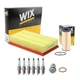 Wix Engine Air Oil Filters & NGK 6 Standard Spark Plug Kit for W124 E320 300E L6 Wix Engine Air Oil Filters & NGK 6 Standard Spark Plug Kit for W124 E320 300E L6