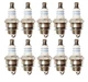 Bosch Set of 10 Super Plus Small Engine Spark Plugs Nickel