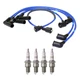 NGK Wire Set & NGK 4 G-Power Platinum Spark Plugs Kit for Accord SEi 1.8 L4 1985