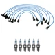 NGK 7mm Wire Set 6 Denso Iridium Spark Plug Kit For Vanden Plas XJ6 4.2 L6 DOHC