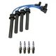 NGK Wire Set & Bosch 4 Platinum Spark Plugs Kit for Mini R50 R52 Cooper 1.6 L4