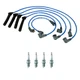NGK 7mm Wire Set 4 Nickel Spark Plug Kit For Saab 900 9000 2.0 L4 With 0.028 Gap