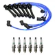 NGK 7mm Wire Set 6 Denso Iridium Spark Plug Kit For Santa FE Sonata Tiburon V6