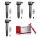 4Pk Ignition Coil Pack & Iridium Spark Plugs for Subaru Legacy Outback H4 2.5L