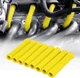 SHINEHOME 2500&deg; Spark Plug Heat Shield Sleeve for 8PCS Wire Yellow 