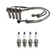 Denso Wire Set 7mm and 4 U-Groove Spark Plugs 0.044 Kit For Subaru 2.5L H4 EJ253
