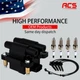 OEM Ignition Coil & 4X Iridium Spark Plugs & Wires for Subaru Impreza 2.5L UF538