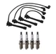 Denso Wire Set 7mm & 4 U-Groove Spark Plug 0.044 Kit For Kia Spectra 2.0L L4