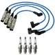 NGK Wire Set & Denso 4 Standard Spark Plugs Kit for Beetle Golf Jetta 2.0L L4 NGK Wire Set & Denso 4 Standard Spark Plugs Kit for Beetle Golf Jetta 2.0L L4