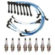 NGK 5mm Wire Set 8 Denso Platinum Spark Plug Kit For Lexus LS400 SC400 4.0L V8 NGK 5mm Wire Set 8 Denso Platinum Spark Plug Kit For Lexus LS400 SC400 4.0L V8