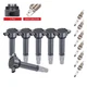 6 Ignition Coil Pack UF502 and Spark Plugs For 2006-2010 Dodge Charger 3.5L V6