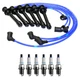 NGK 7mm Wire Set 6 Denso Platinum Spark Plug Kit For Hyundai Tiburon 2.7L V6 F