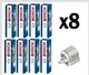 8x Bosch Spark Plugs for MERCEDES W124 4.2 5.0 6.0 93->95 E 420 E 500 E 60
