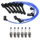 NGK 7mm Wire Set 6 Denso Nickel Spark Plug Kit For Santa Fe Sonata Optima V6