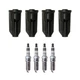 NGK 4 Ruthenium HX H. I. Spark Plugs 4 Coil Boots Kit for Canyon Colorado 2.8 L4 NGK 4 Ruthenium HX H. I. Spark Plugs 4 Coil Boots Kit for Canyon Colorado 2.8 L4
