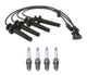 Denso Wire Set 7mm & 4 U-Groove Design Spark Plugs .044 Kit For Saturn 1.9L L4