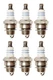 Bosch Set of 6 Super Plus Small Engine Spark Plugs Nickel