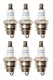 Bosch Set of 6 Super Plus Small Engine Spark Plugs Nickel
