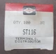 STANDARD ST116 TERMINALS, DISTRIBUTOR QTY. 100 STANDARD ST116 TERMINALS, DISTRIBUTOR QTY. 100