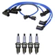 NGK Wire Set & Denso 4 Standard Spark Plugs Kit for Accord 2.0L L4 NA 1987-1989
