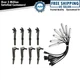 Ignition Coils Spark Plug Wires Kit Fits 2017 Ford F-250 F-350 Super Duty