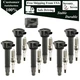 UF502 6Pcs Ignition Coil and Iridium Spark Plug For 2006-2010 Dodge Charger 2.7L