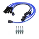 NGK 7mm Wire Set 4 Platinum Spark Plug Kit For Mazda 626 MX-6 4L W/ Gap 0.044"