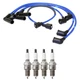 NGK Wire Set & Denso 4 Standard Spark Plugs Kit for Accord Prelude 2.0L L4 NA