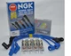 NGK Ignition Wire Set ZE81 + 4 Iridium Spark Plug RE9BT RE7CL Kit for Mazda RX8
