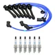 NGK 7mm Wire Set 6 Iridium Spark Plug Kit For Santa Fe Magentis Optima Sonata V6