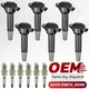 6X OEM Ignition Coil & 6X Iridium Spark Plugs For Dodge Chrysler 3.5L 4.0L UF502