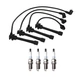 Denso Wire Set 7mm & 4 Platinum TT Spark Plug 0.04 Kit For Kia Hyundai L4