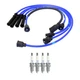 NGK 7mm Wire Set 4 Platinum Spark Plug Kit For Mazda 626 MX-6 4L W/ Gap 0.044"